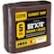 Core Tarps Tarp, 70 ft L x 0.5 mm H x 50 ft W, 5 Mil, Brown/Black, Polyethylene CT-502-50X70 - alternate 1